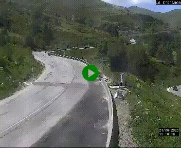 Webcam au carrefour de la croisade, à la jonction entre la N22 et la N320, avant le poste de douane franco-andorrane. Webcam à 1790 mètres d'altitude