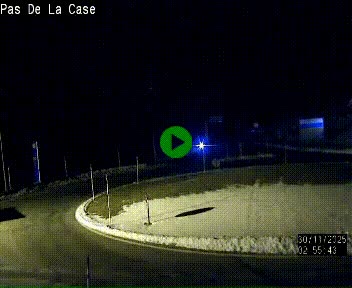 Webcam sur la N22 au niveau du poste frontière entre la France et Andorre à proximité de Pas de la Case à plus de 2000 mètres d'altitude