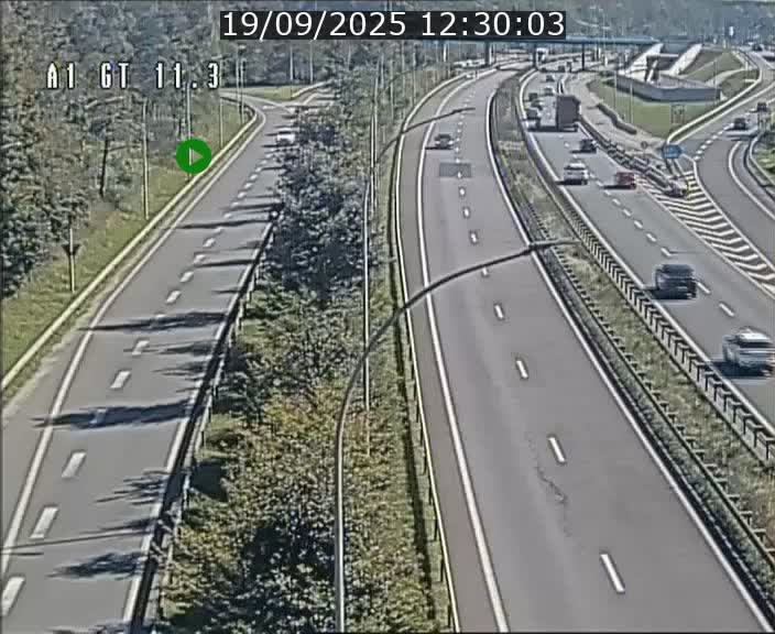 Traffic live webcam Luxembourg Senningerberg - A1 direction Allemagne - BK 11.3