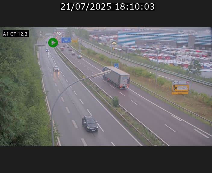 Traffic live webcam Luxembourg Senningerberg - A1 direction Allemagne - BK 12.3
