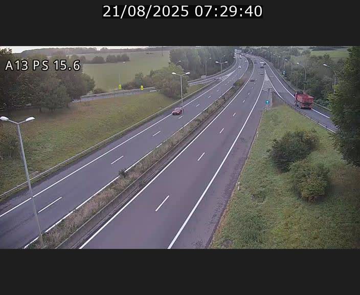 Traffic live webcam Luxembourg Kayl - A13 direction Dudelange - BK 15.6