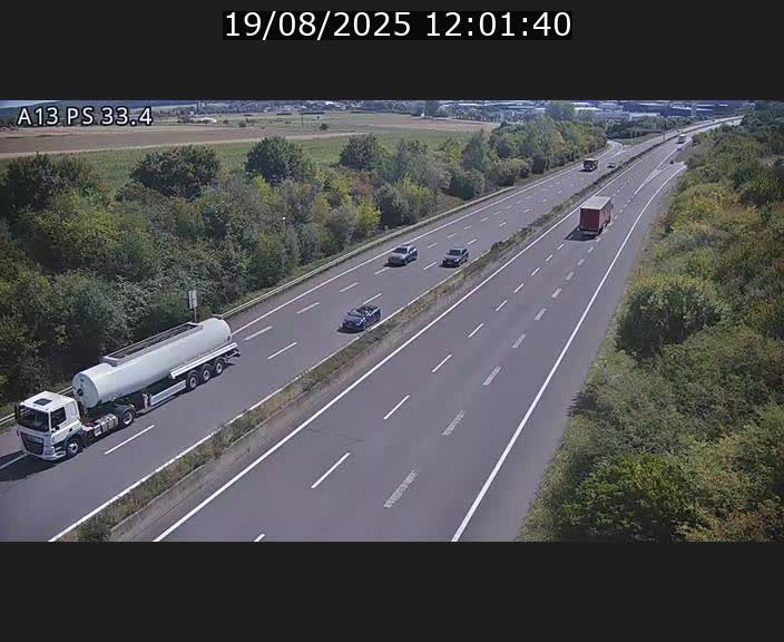 Webcam trafic sur A13 à hauteur de Mondorf-les-Bains en direction d'Altwies