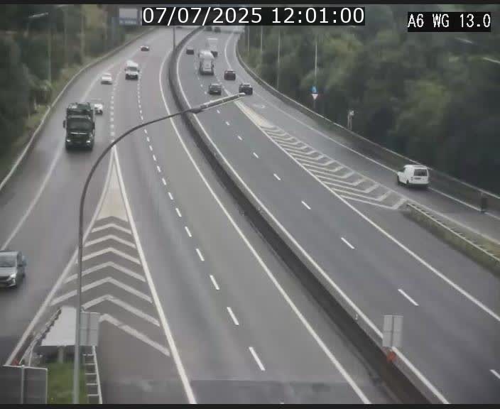 Traffic live webcam Luxembourg Mamer - A6 - BK 13 - direction Luxembourg/France/Allemagne