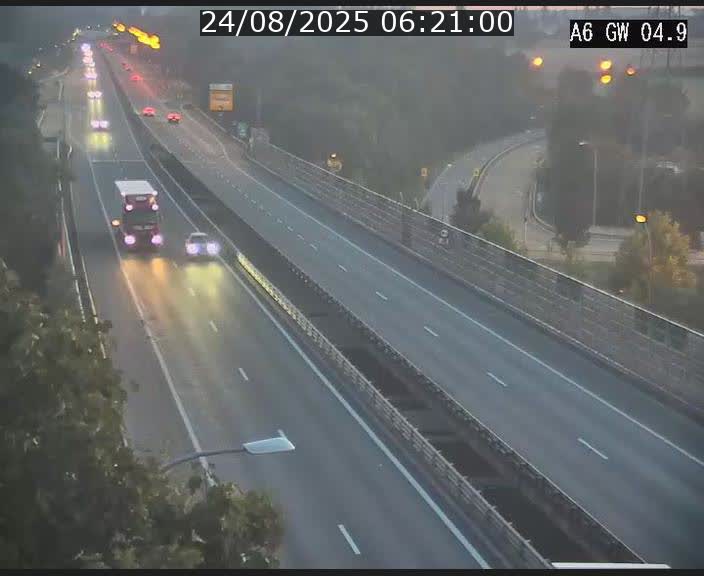 Traffic live webcam Luxembourg Croix de Cessange - A6 - BK 4.9 - direction Belgique