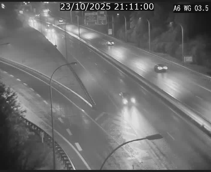 Traffic live webcam Luxembourg - Croix de Cessange - A6 - BK 3.5 - direction France/Allemagne