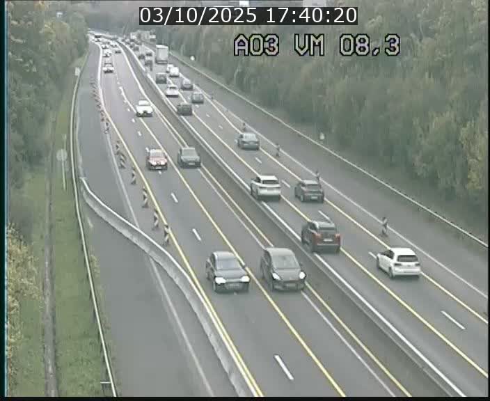 Traffic live webcam Luxembourg Bettembourg - A3 - BK 8.3 - direction France