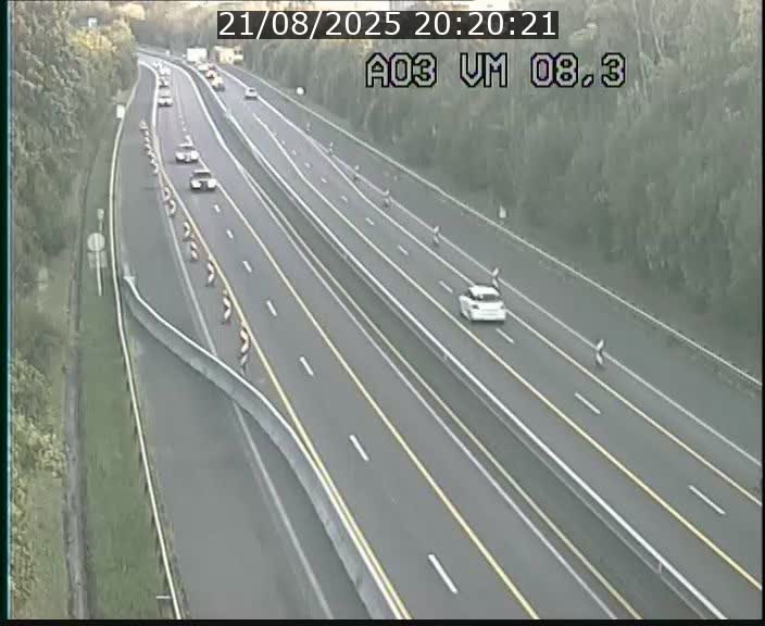 Traffic live webcam Luxembourg Bettembourg - A3 - BK 8.3 - direction France