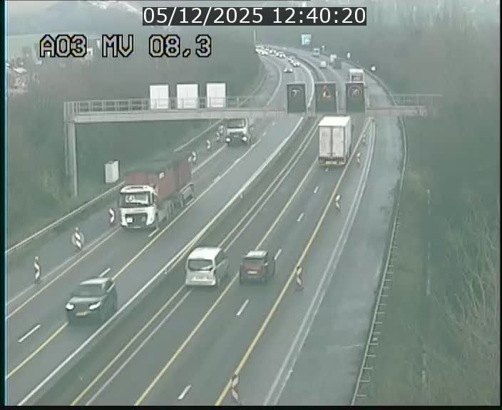 Webcam Autoroute après la Croix de Bettembourg en direction de Luxembourg sur l'A3