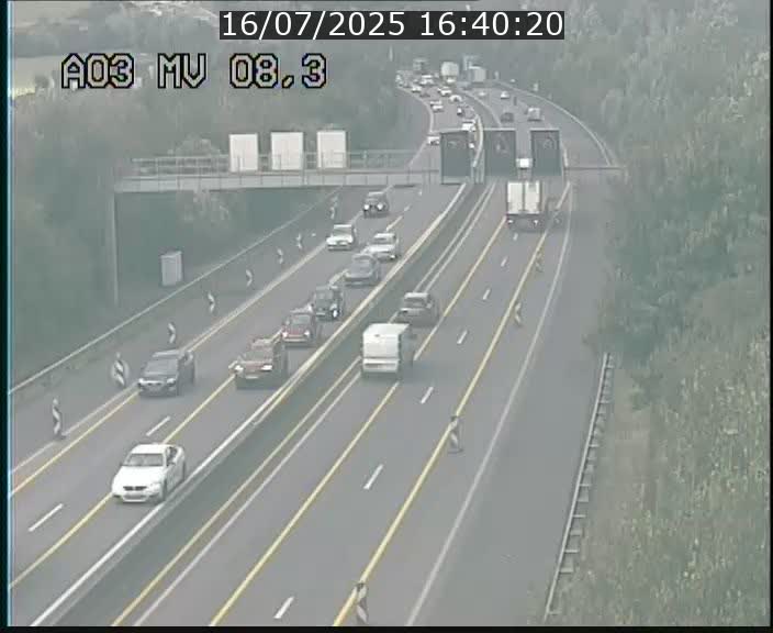 Webcam Autoroute après la Croix de Bettembourg en direction de Luxembourg sur l'A3