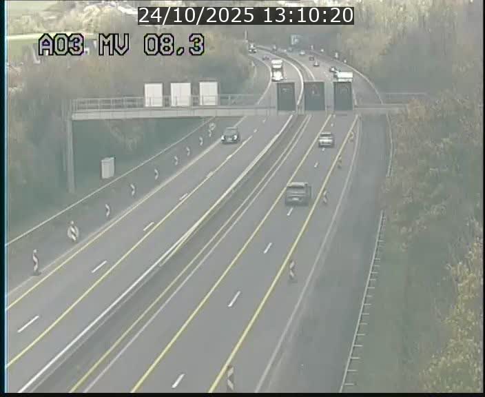 Webcam Autoroute après la Croix de Bettembourg en direction de Luxembourg sur l'A3