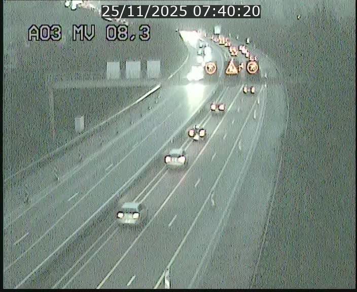 Webcam Autoroute après la Croix de Bettembourg en direction de Luxembourg sur l'A3