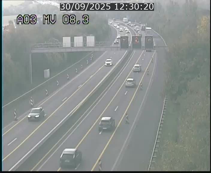 Webcam Autoroute après la Croix de Bettembourg en direction de Luxembourg sur l'A3