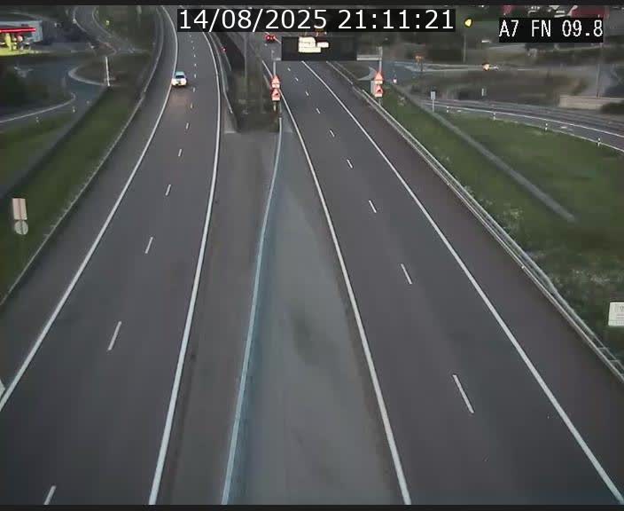 Caméra trafic Luxembourg - A7, Tunnel Gousselerbierg, sortie sud, direction rond-point Lorentzweiler (BK 9.9)