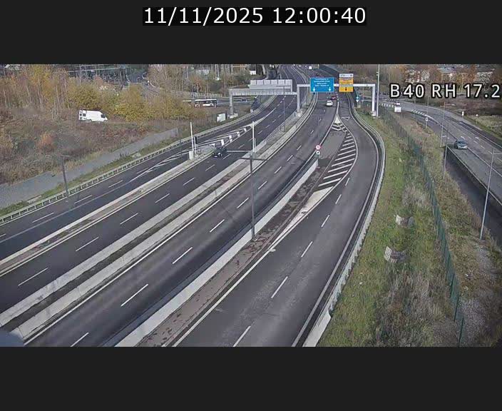 Webcam sur le contournement d'Esch Belval à hauteur de la sortie Université de Luxembourg. Vue orientée vers Luxembourg