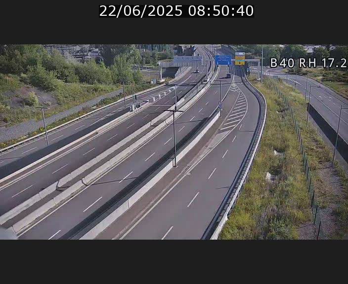 Webcam sur le contournement d'Esch Belval à hauteur de la sortie Université de Luxembourg. Vue orientée vers Luxembourg