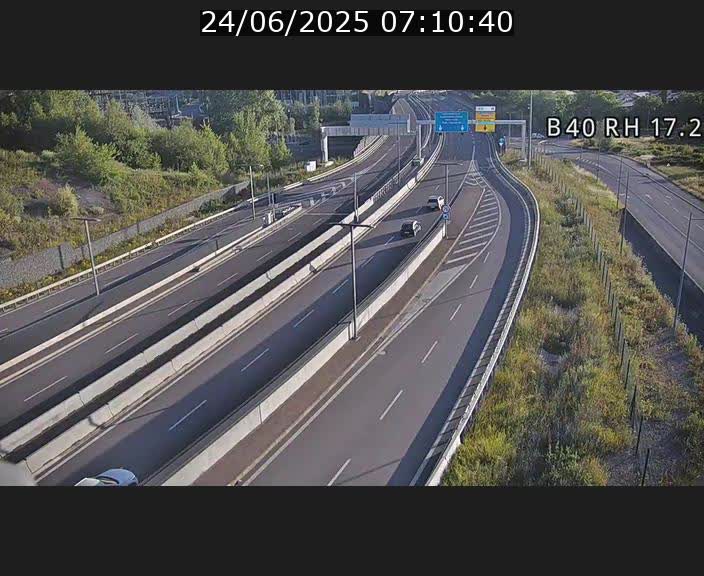 Webcam sur le contournement d'Esch Belval à hauteur de la sortie Université de Luxembourg. Vue orientée vers Luxembourg