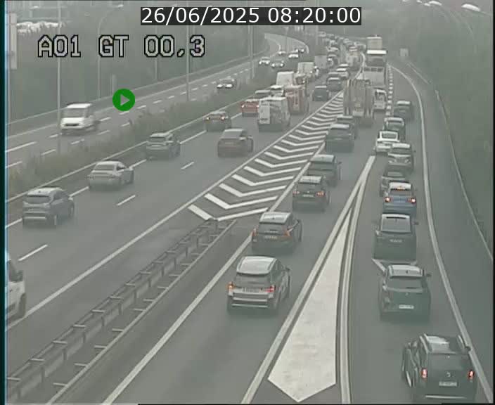 Traffic live webcam Luxembourg Croix de Gasperich - A1 direction Kirchberg - BK 0.3
