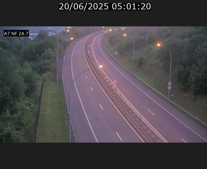 Caméra trafic Luxembourg - A7, Schieren direction Mersch