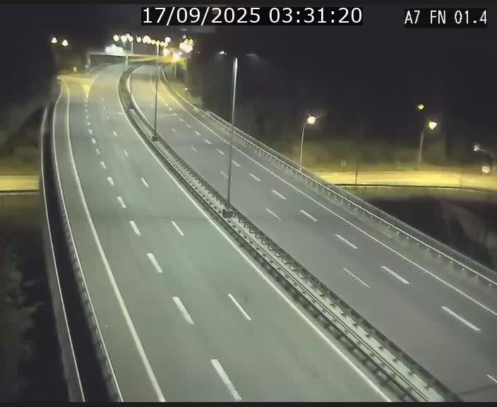 Caméra autoroute Luxembourg A7 - Tunnel Stafelter - direction Echangeur Grünewald