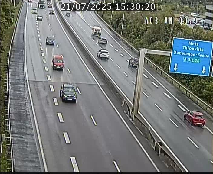 Webcam Autoroute à la Croix de Bettembourg - A3 - BK 9.9 - direction France