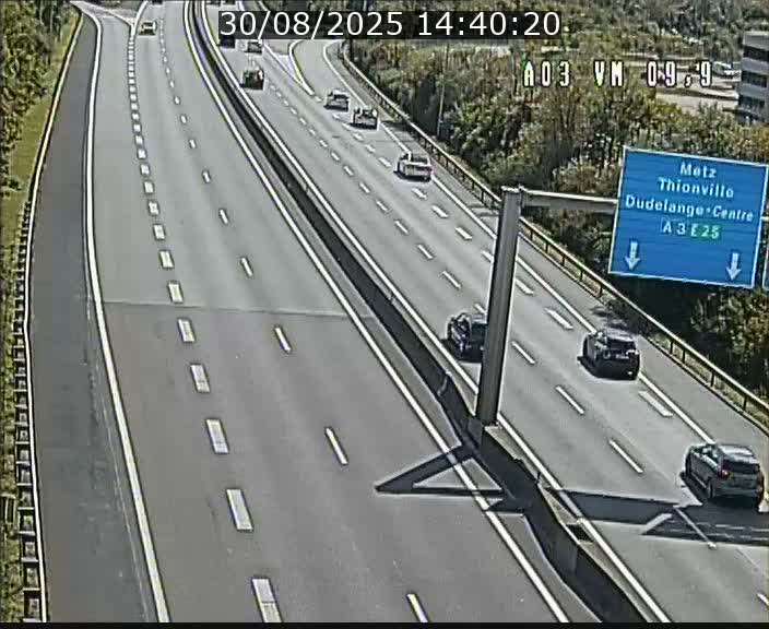 Webcam Autoroute à la Croix de Bettembourg - A3 - BK 9.9 - direction France