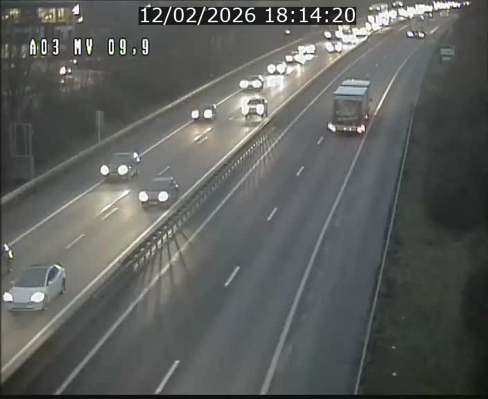 Webcam Autoroute à la Croix de Bettembourg - A3 - BK 9.9 - direction Luxembourg-Ville