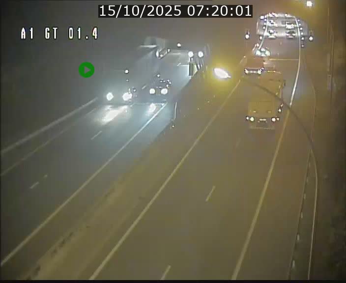Traffic live webcam Luxembourg Hesperange - A1 direction Kirchberg - BK 1.4