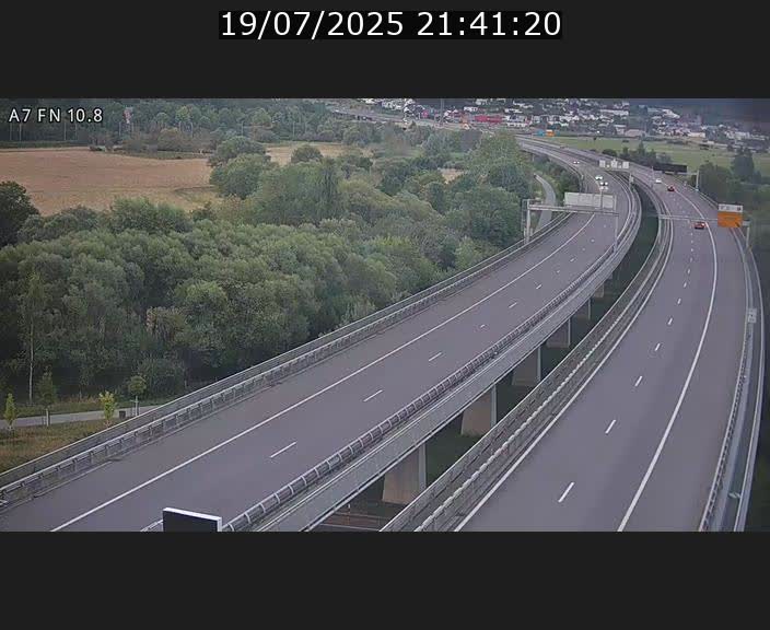 Caméra trafic Luxembourg - A7, Tunnel Gousselerbierg, sortie sud, direction rond-point Lorentzweiler (BK 10.8)