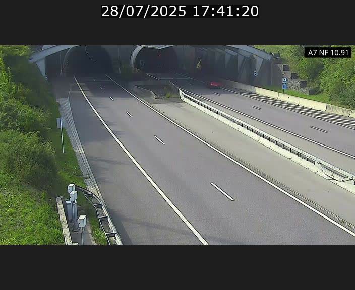 Caméra trafic Luxembourg - A7, Tunnel Gousselerbierg, entrée sud, direction Mersch