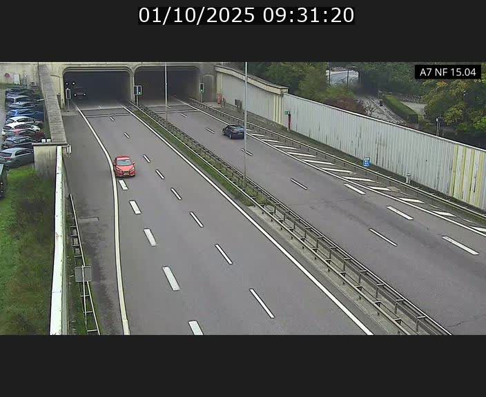 Caméra trafic Luxembourg - A7, Tunnel Mersch, entrée sud, direction Ettelbruck