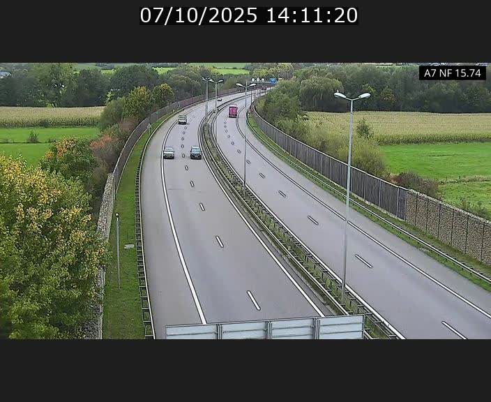 Caméra trafic Luxembourg - A7, Tunnel Mersch, entrée nord, direction Lorentzweiler