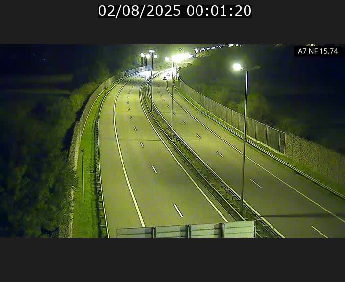 Caméra trafic Luxembourg - A7, Tunnel Mersch, entrée nord, direction Lorentzweiler