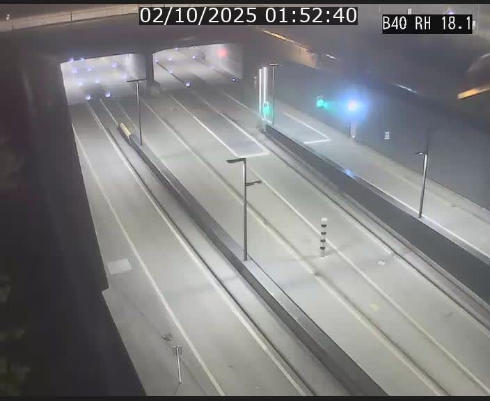 Webcam sur la route de contournement d'Esch-Belval avant le tunnel Central Gate au niveau de la porte de France et du radar fixe
