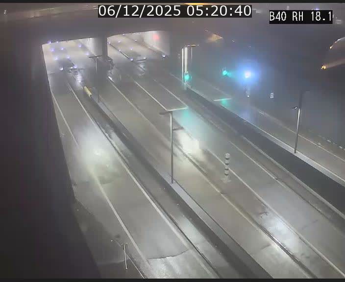Webcam sur la route de contournement d'Esch-Belval avant le tunnel Central Gate au niveau de la porte de France et du radar fixe