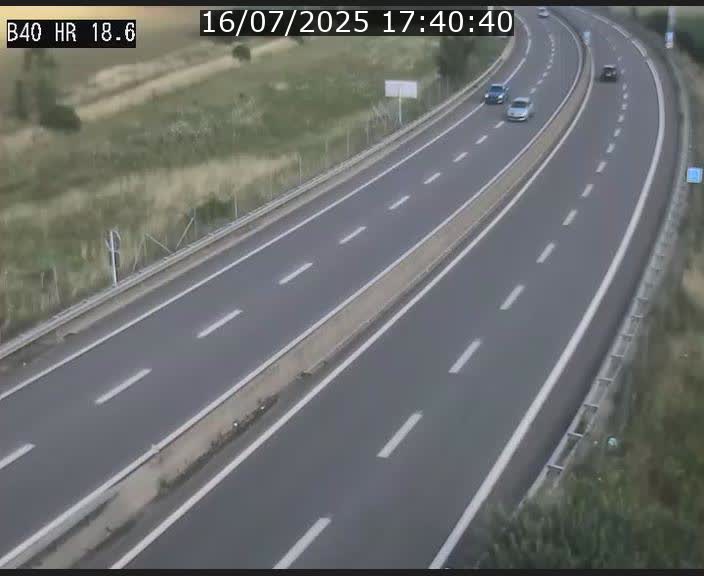 Webcam sur la route de liaison entre Micheville et Esch-Belval à la frontière entre le Luxembourg et la France. Vue orientée vers la Lorraine.