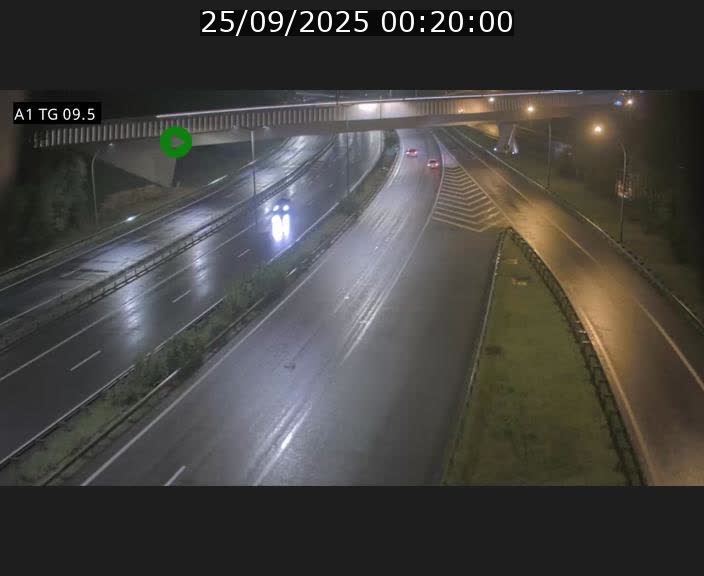 Traffic live webcam Luxembourg Jonction Grünewald - A1 direction Luxembourg-ville - BK 9.5