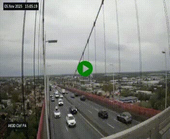 Webcam autoroute sur le périphérique de Bordeaux (A630) au nord de la ville. Caméra située sur le Pont d'Aquitaine.
