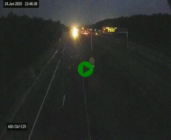 Webcam autoroute A63 en périphérie de Bordeaux au sud-est de la ville, en provenance du bassin d'Arcachon. Vue orientée vers Bordeaux