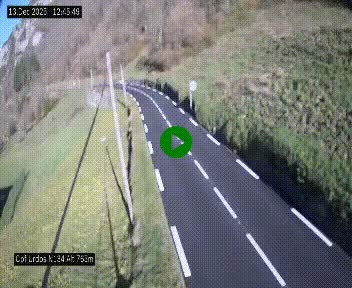 Webcam dans les Pyrénées Atlantique au niveau du col d'Urdos et du fort du Pourtalet sur la N134, en direction du Col et du tunnel du Somport, à 765 mètres d'altitude