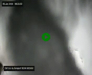 Webcam au col du Somport, côté français, sur la N134, dans les Pyrénées, en direction de l'Espagne, à 1632 mètres d'altitude