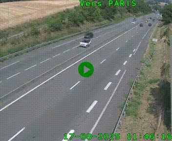 Caméra routière sur l'autoroute A20 à Saint-Hilaire-Bonneval, au sud de Limoges. Vue orientée vers Paris