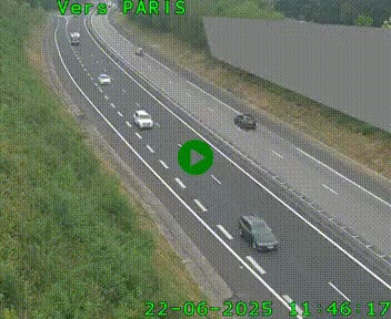 Caméra routière sur l'autoroute A20 à Saint-Pardoux-l'Ortigier, à la jonction avec l'A89. Vue orientée vers Paris