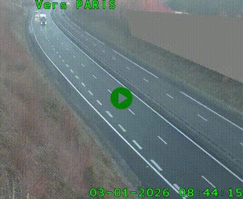 Caméra routière sur l'autoroute A20 à Saint-Pardoux-l'Ortigier, à la jonction avec l'A89. Vue orientée vers Paris