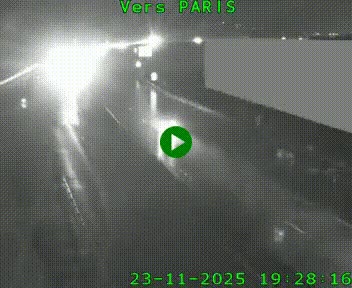 Caméra routière sur l'autoroute A20 à Brive-la-Gaillarde, à la jonction avec l'A89. Vue orientée vers Paris