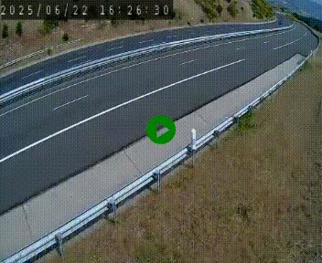 Caméra autoroute A75 à hauteur de la sortie 42 (Rodez, Laissac, Aire de l'Auvergne) située sur la commune d'Auberoques, près de Sévérac-le-Château