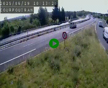 Caméra routière France - N109, Courpouiran - La plaine, en direction de Clermont l'Hérault, à la sortie de Montpellier