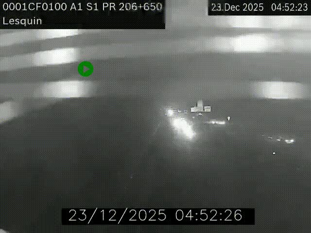 Webcam autoroute A1 à hauteur de Lesquin. Vue orientée vers Lille