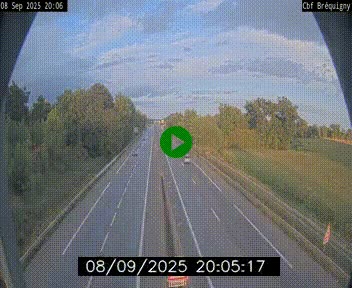 Webcam sur le périphérique de Rennes (N136) à hauteur du quartier Bréquigny, au sud de la ville