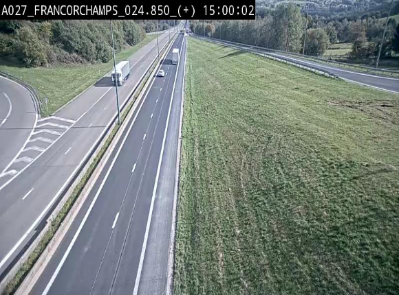 Caméra autoroutière à proximité du circuit de Spa-Francorchamps à Stavelot sur l'A27/E42