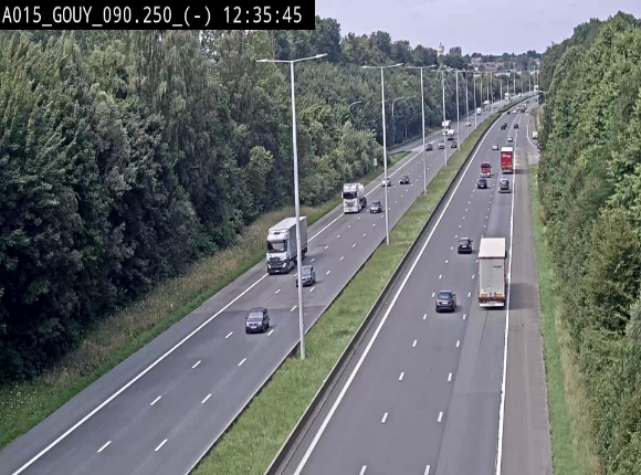 Webcam autoroute Belgique - Gouy-lez-piéton - E42 - BK 90.3